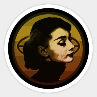 Audrey Hepburn sepia-toned Sticker